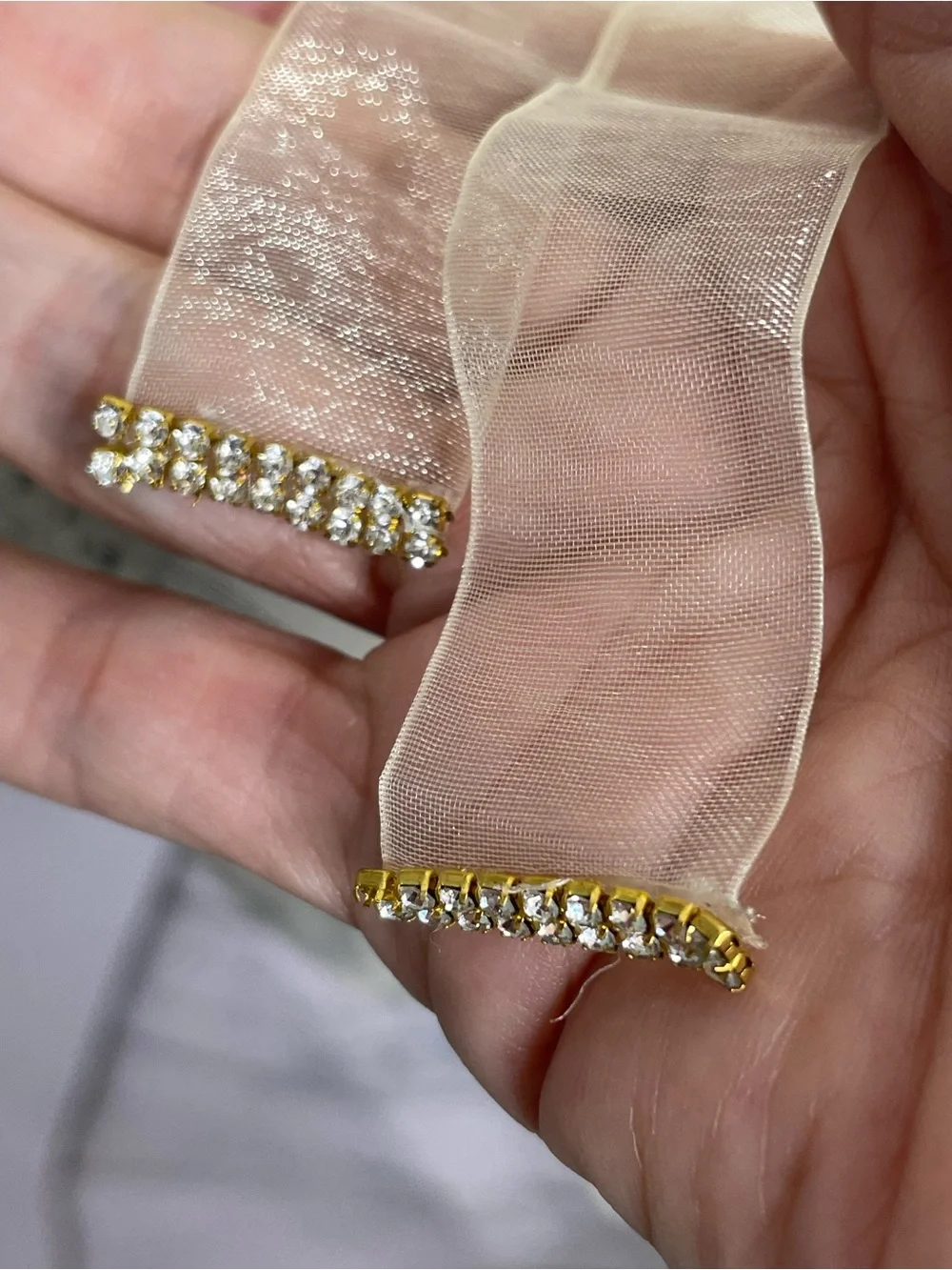 Bridal Rhinestone Belt Tie